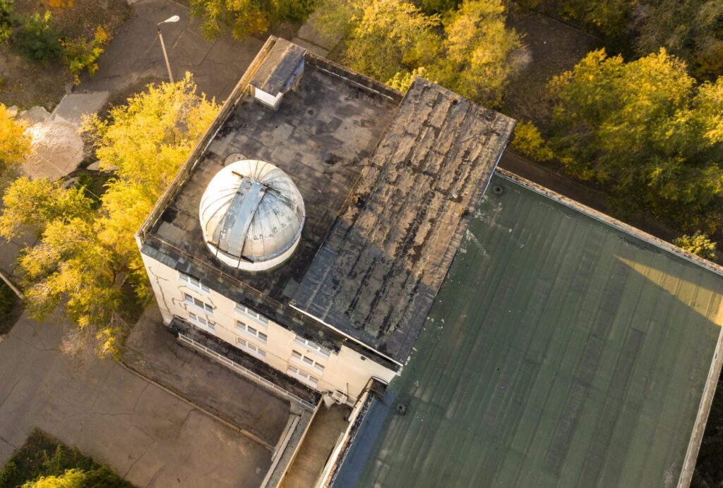 aerial view of old obserbatory dome with telescope 2026 01 07 06 25 09 utc Large