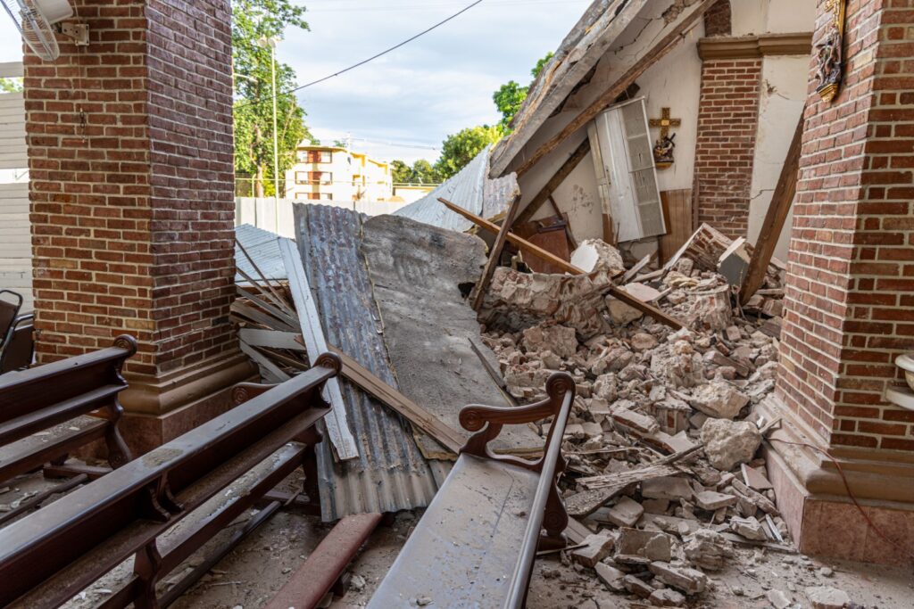 church interior damaged by earthquake 2026 03 09 01 51 28 utc Large